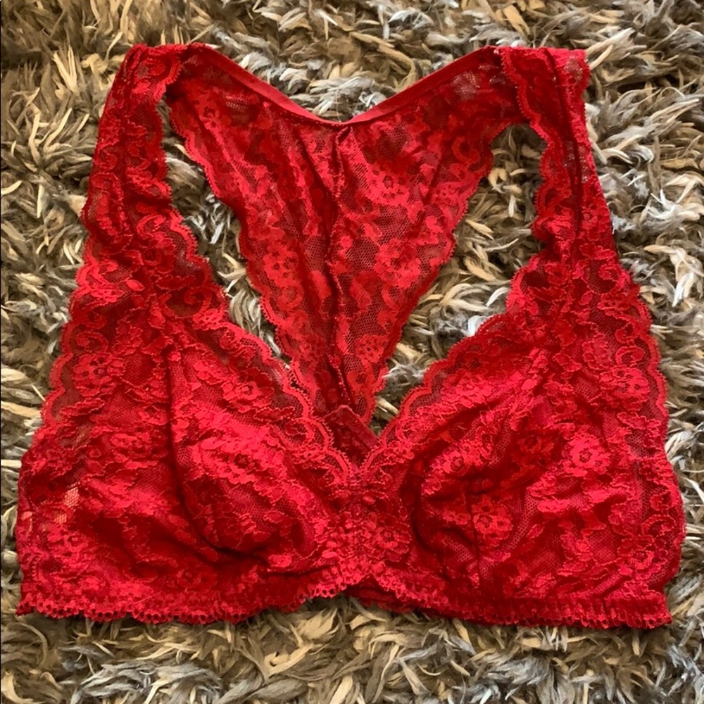 VS Red Lace Bralette